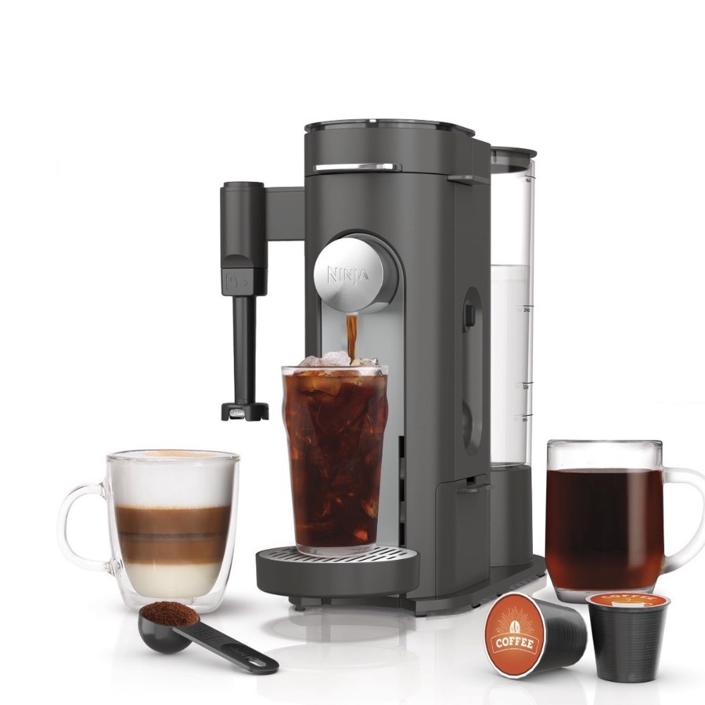 Ninja coffee single serve pods & grounds specialty maker espresso frother PB051